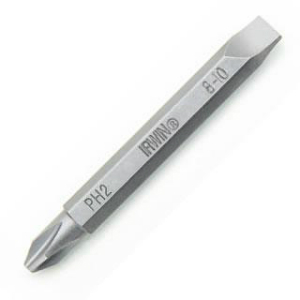 93525 #2 PHILLIPS / 8-10 SLOTTED 2-3/8IN DOUBLE END POWER BIT from Irwin To