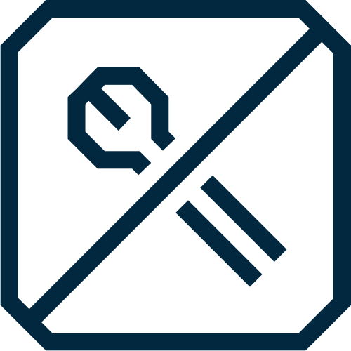 Crossed-out wrench icon